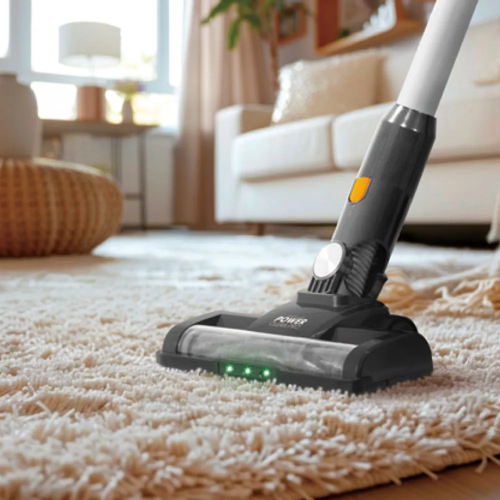 Aspirador de Pó Sem Fio Power Clean Pro 2 em 1: Pisos Lisos e Tapetes – 600ml, Filtro HEPA, Autonomia 50min, Movimento 180° - Bivolt