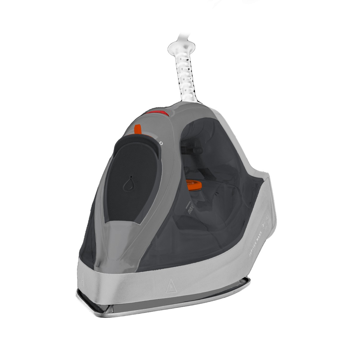 Ferro Jupiter Maxx 2 em 1: A Seco ou a Vapor - Base Antiaderente, Salva Botões, Seletor de Temperatura, Cabo 360º e Reservatório de 260ml