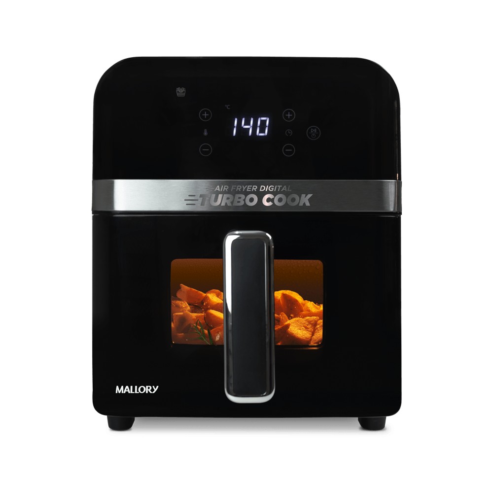 Fritadeira Elétrica Turbocook 6L - Painel Touch, Visor em Vidro, Air Cook System, Timer 60 minutos, Air Cook System