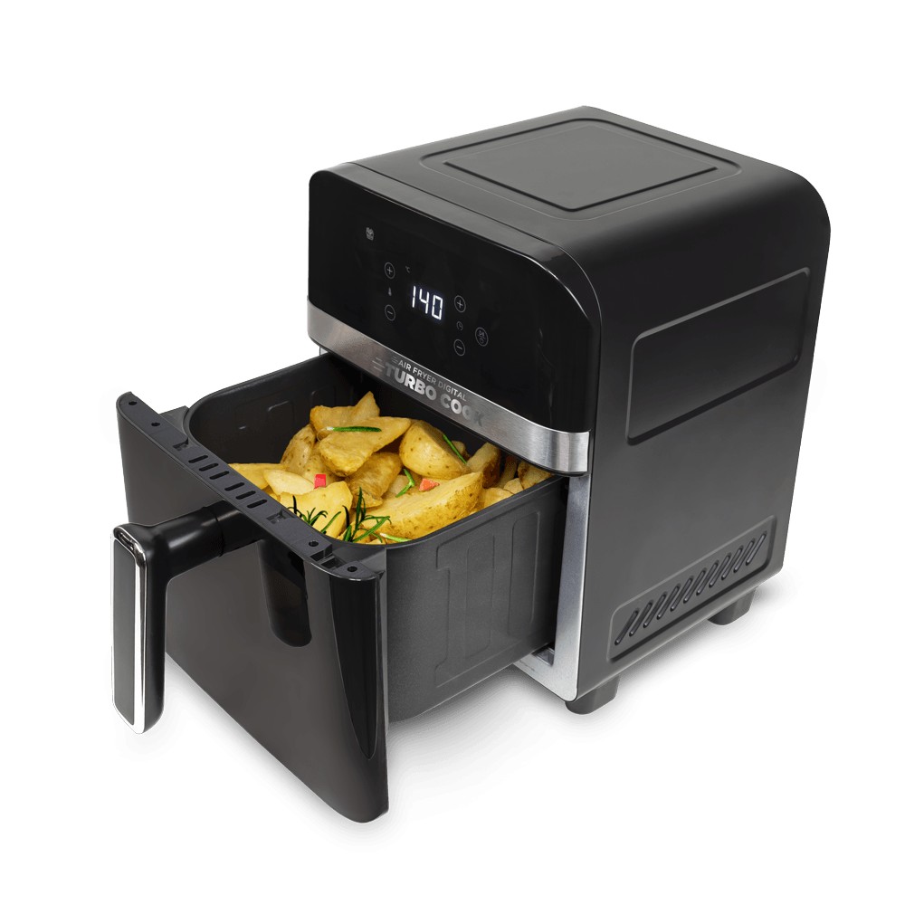 Fritadeira Elétrica Turbocook 6L - Painel Touch, Visor em Vidro, Air Cook System, Timer 60 minutos, Air Cook System