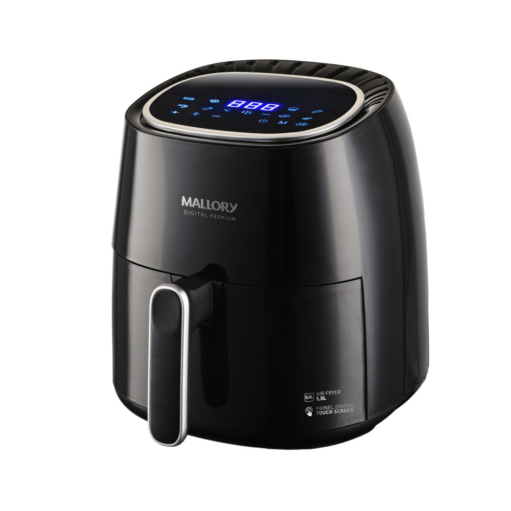 Fritadeira Air Fryer Digital Premium 5,5Litros - Painel 100% Digital - 1500W de Potência