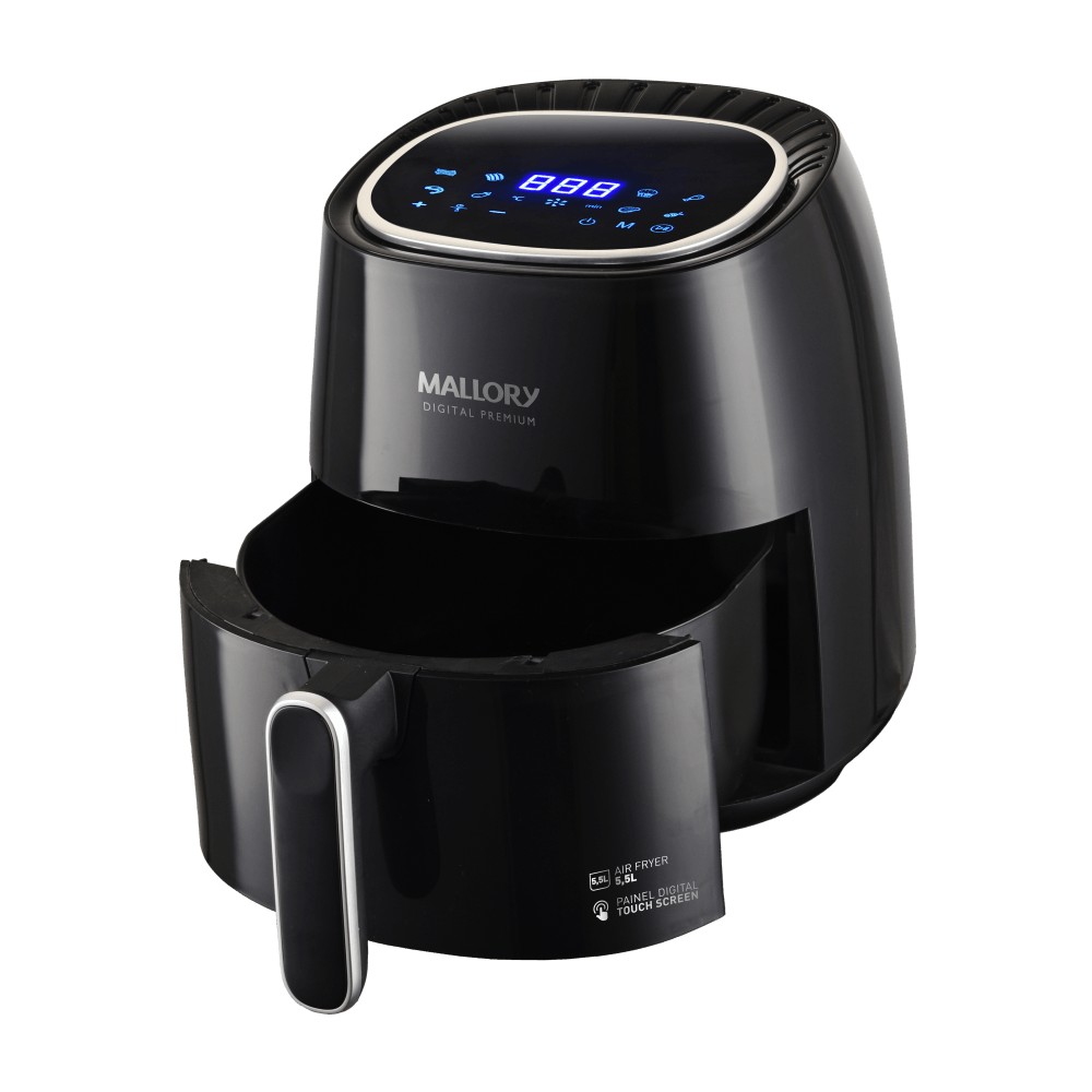 Fritadeira Air Fryer Digital Premium 5,5Litros - Painel 100% Digital - 1500W de Potência
