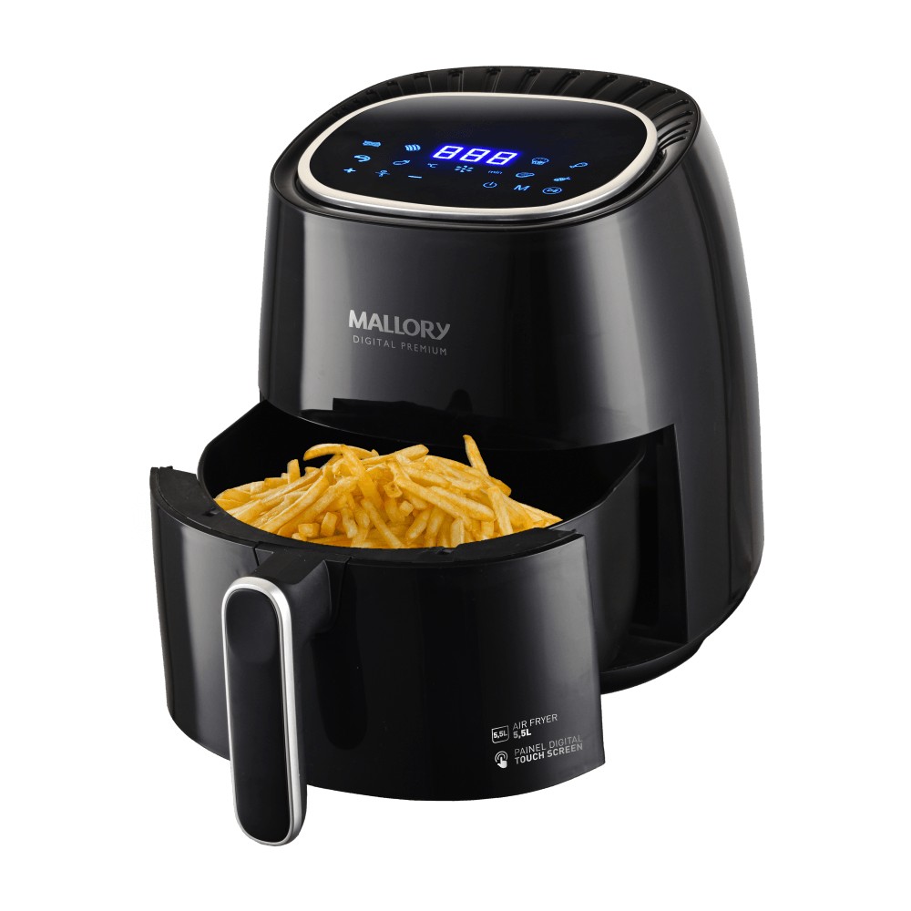 Fritadeira Air Fryer Digital Premium 5,5Litros - Painel 100% Digital - 1500W de Potência