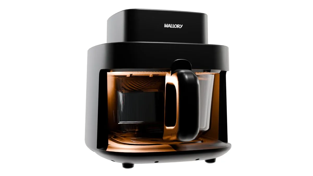 Fritadeira Elétrica SmartGlass - 4,5L, Air Cook 360°, Temperatura até 200°C, Cuba de Vidro Temperado