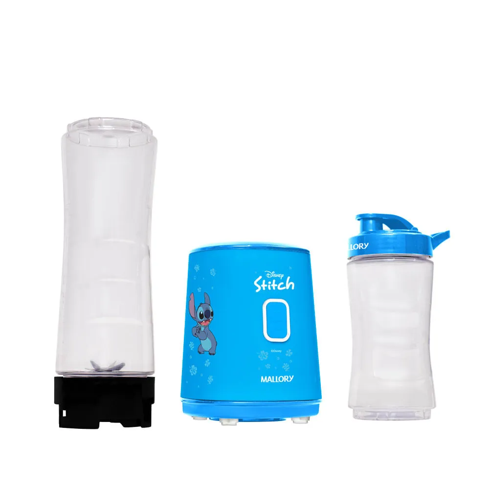 Liquidificador Individual Stitch - 2 Copos: 400ml e 600 ml, 300W de potência, Pés antiderrapantes, Comprimento do cabo de 122cm