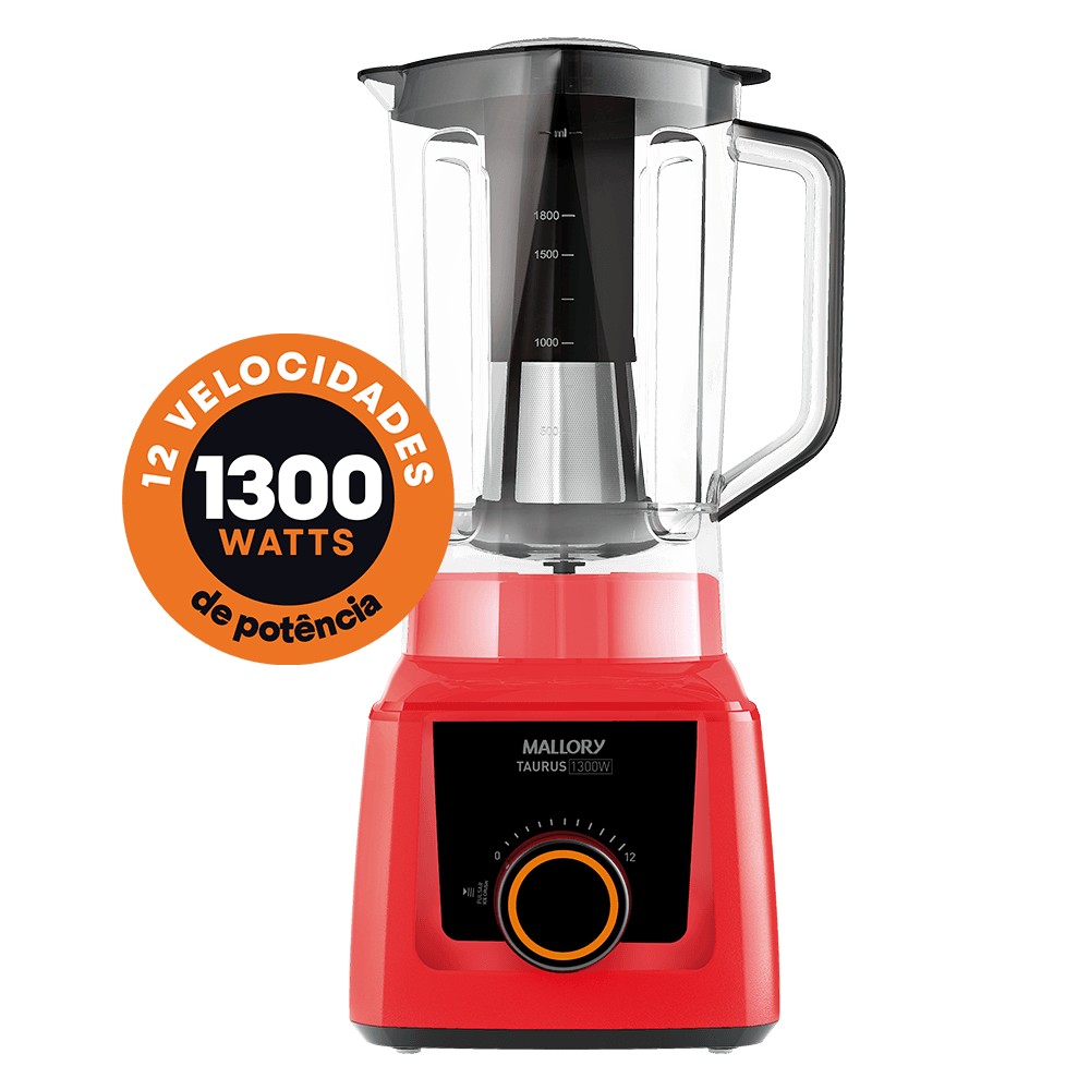 Liquidificador Taurus Vermelho 12 velocidades 1300W