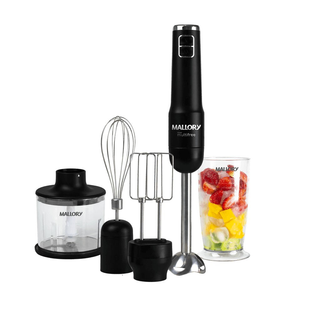 Mixer Multifree - 4 em 1, 14.000 RPM, Bateria de Longa Duração, Função Pulsar e Turbo, Lâminas de Aço Inox, Copo Ultra Resistente
