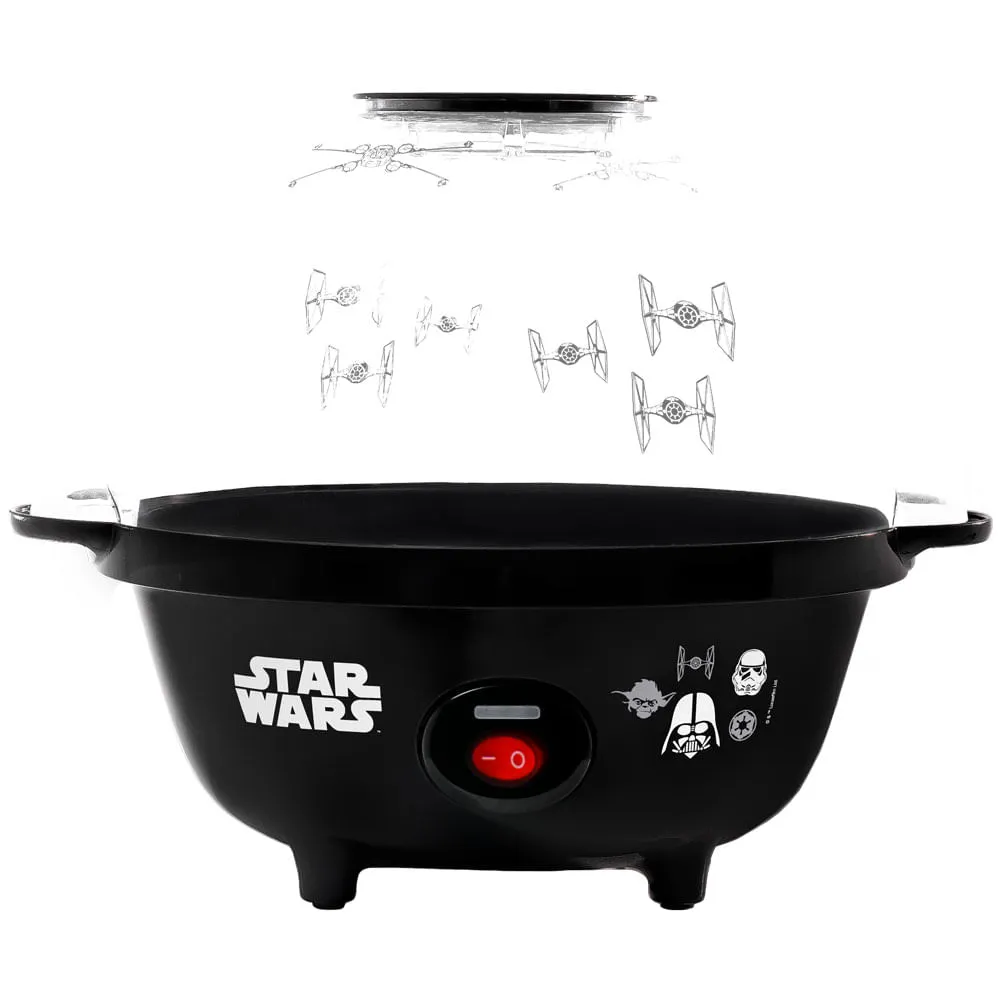 Pipoqueira Bowl Star Wars - Pipoca Doce ou Salgada, Tampa Bowl, Botão Liga/Desliga, Pés Antiderrapantes, Produto Licenciado Disney