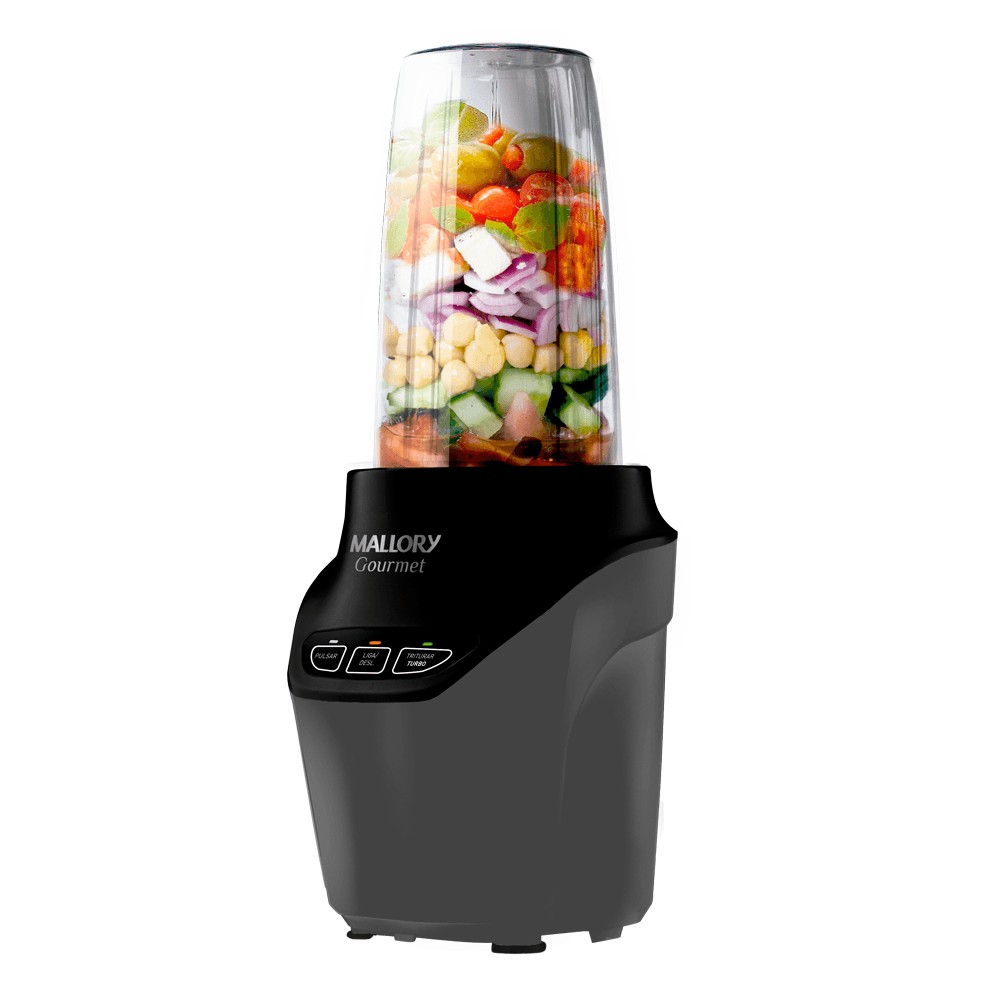 Liquidificador e Processador Gourmet - 1000W, 6 Lâminas em Aço Inox, Tritura Gelo, Painel Easy Touch, 2 Copos Tritan com Tampas