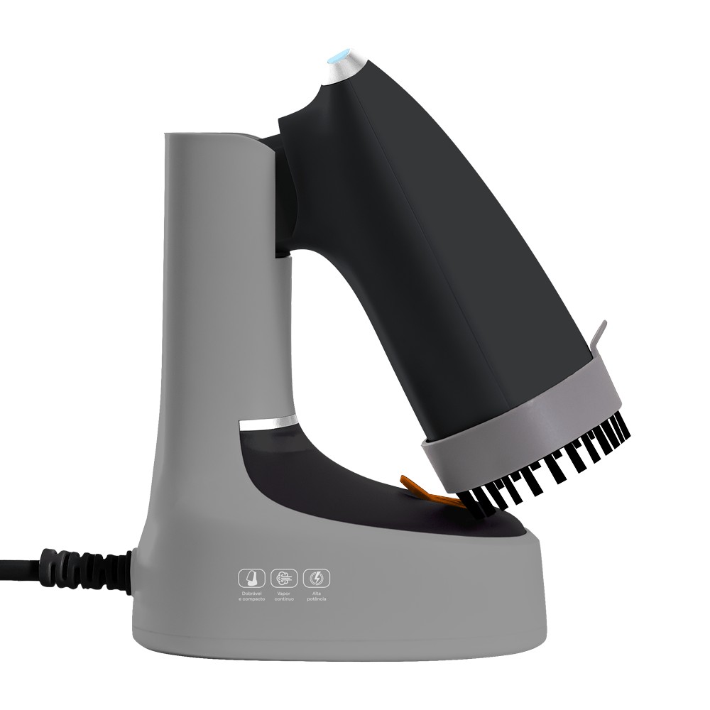Vaporizador Power Steam 1470W, Jato de Vapor Contínuo, Higieniza e Desamassa, Reservatório 185ml, Dobrável e Portátil