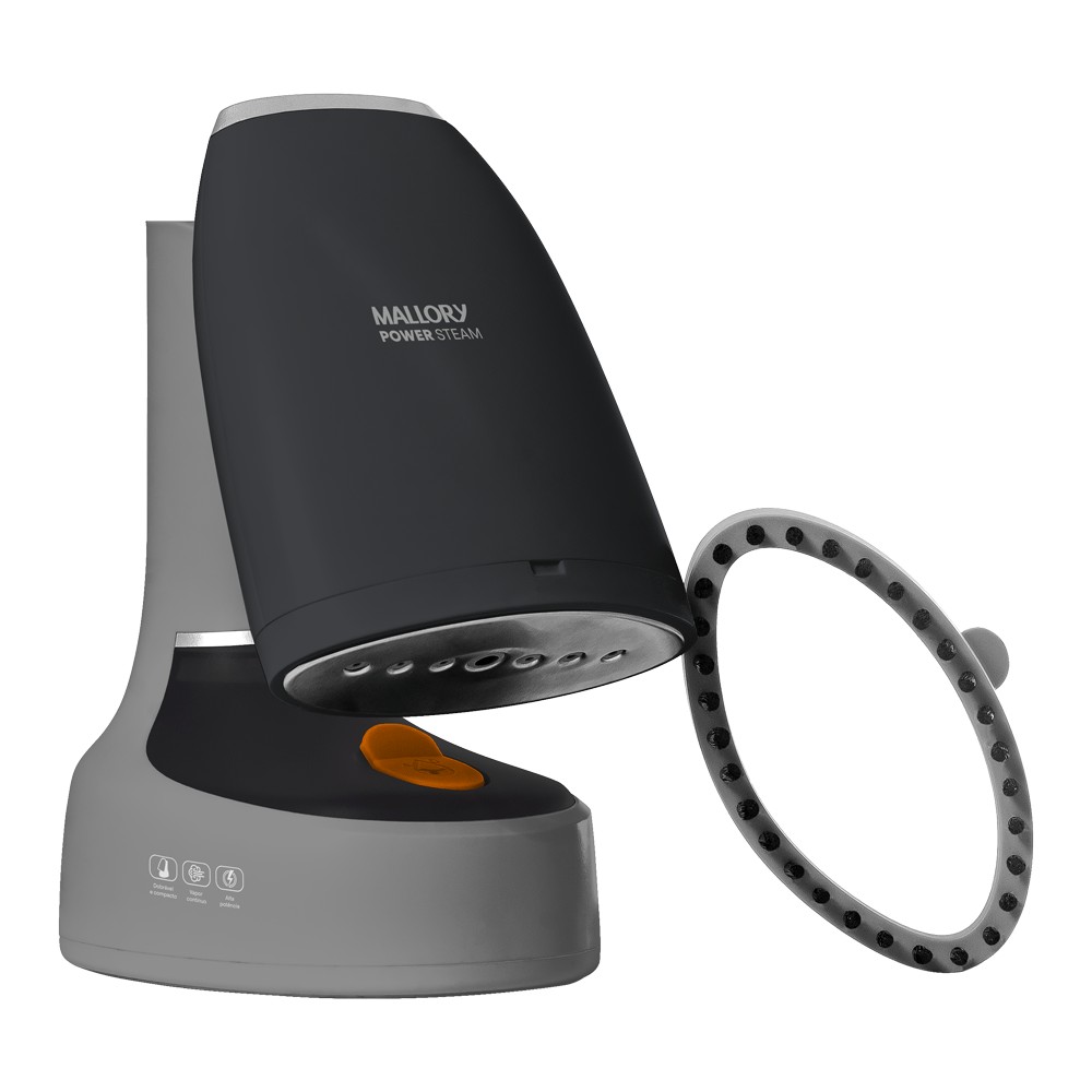 Vaporizador Power Steam 1470W, Jato de Vapor Contínuo, Higieniza e Desamassa, Reservatório 185ml, Dobrável e Portátil