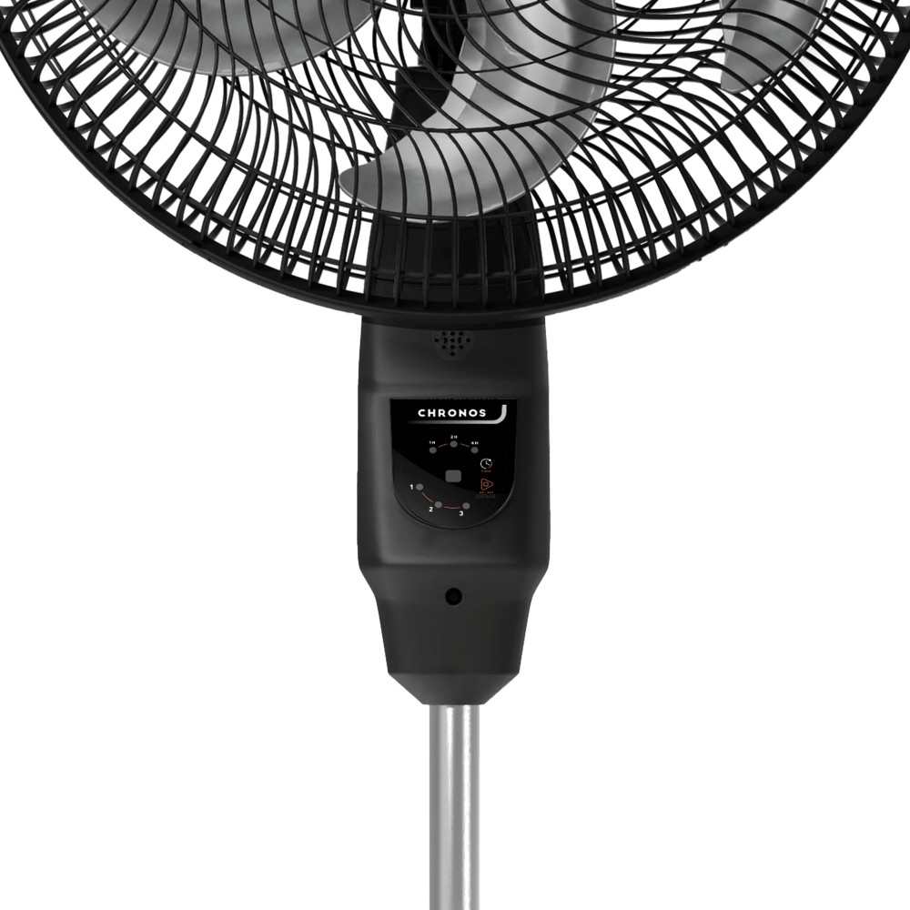 Ventilador de Coluna Chronos 140W, Silencioso, Controle Remoto, Hélice de 6 pás, Auto Desligamento Programável de até 7 Horas- PR -- GR