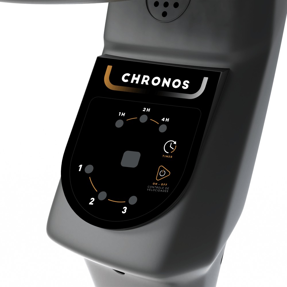 Ventilador de Coluna Chronos 140W, Silencioso, Controle Remoto, Hélice de 6 pás, Auto Desligamento Programável de até 7 Horas- PR -- GR